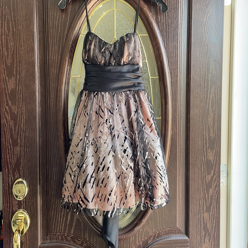 Deb Black and Pink Cocktail Dress